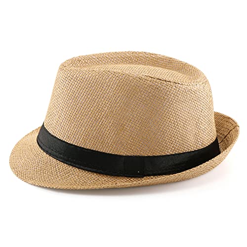CHIC-DIARY-Panama-Summer-Fedora-Trilby-Chapeau-de-paille-pour-homme-et-femme-Chapeau-de-plage-classique