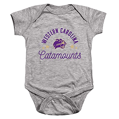 Western Carolina University Official Catamounts Unisex Infant Snap Suit for Baby,Athletic Heather, 6 Months