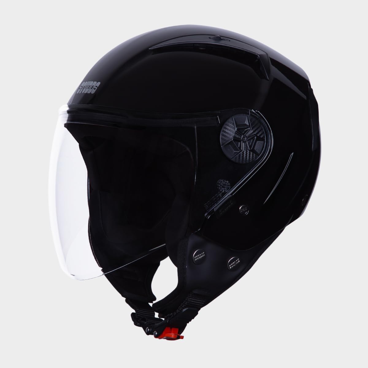 STUDDS Vogue ISI Certified Open Face Motorcycle Helmet for Men and Women with Clear Visor