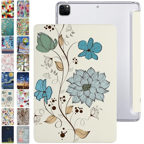 Image of DuraSafe Cases for iPad Pro 12.9 inch 6 5 4 Gen Printed Case A2436 MHNF3HN /A MHNG3HN /A MNXR3HN /A MNXT3HN /A A2378 MHNF3HN /A MHNG3HN /A A2229 MY2H2HN /A MY2J2HN /A A2461 MHNH3HN /A - Watercolor Flowers