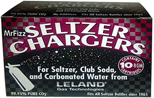Leland Soda Chargers Seltzer Chargers Co2, 40 Count,Silver