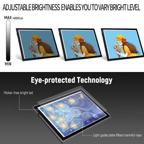 Led A4 Light Tracing Box, Artcraft Light Pad, Portable Light Table Tracer For Diamond Painting, Artists Drawing, Sketching, Animation, Stencilling #TOP3