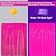 Partyzubehör, leuchtet im Dunkeln, Fuchsia, leuchtende Party-Fransenvorhänge, metallische Lametta-Folie als großer Eingang für Neon-Party-Dekorationen, 1 x 2 m, 2 Stück