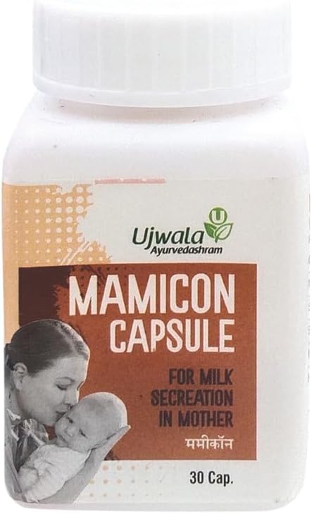 Ujwala Ayurvedashram Mamicon Capsule I For Milk Secretion In Mother I Reduce Breast engorgement