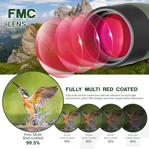 image for ESSLNB Spotting Scope with Tripod Phone Adapter 25-75 X 70 BAK4 Monocu