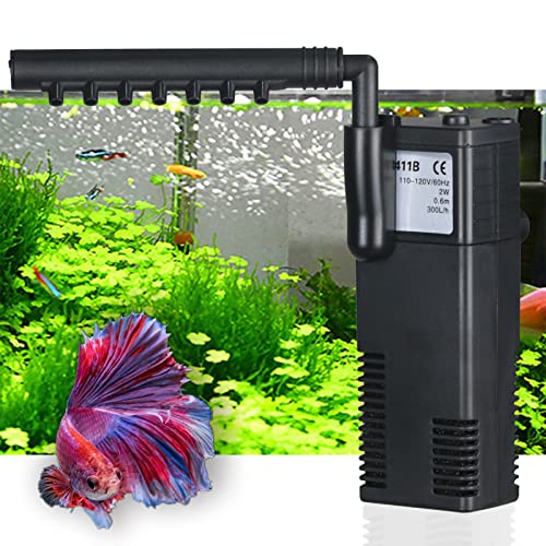 TARARIUM Quiet Betta Fish Aquarium Internal Filter Biochemical 79 GPH