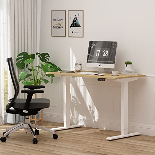 Farini Dual Motor Electric Standing Desk Low Noise Stable Height Adjustable Computer Desk 80% Pre-Installation Home Office Stand Up Desk 48 X 24 Inches (Cass) #TOP6
