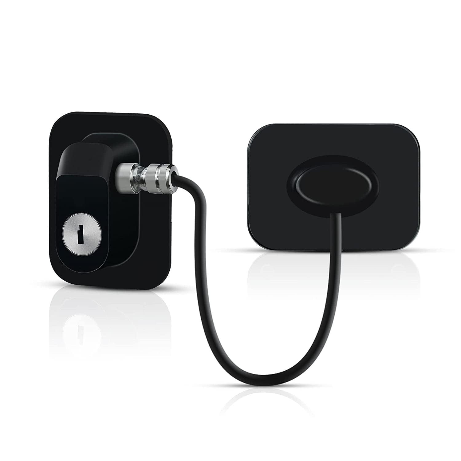 RATAVA Child Safety Device Refrigerator Door Lock with Key and Adhesives, Cabinet Restrictor Cable for Baby and Toddler, Lock for Cupboards, Drawers, Fridge, Wardrobe 1Pc (Lock with Key)