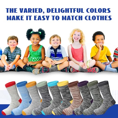 Chuarry 50 Pairs Kids Warmth Socks Bulk Soft Cotton Socks for Ankle Crew Breathable Athletic Winter Sports4