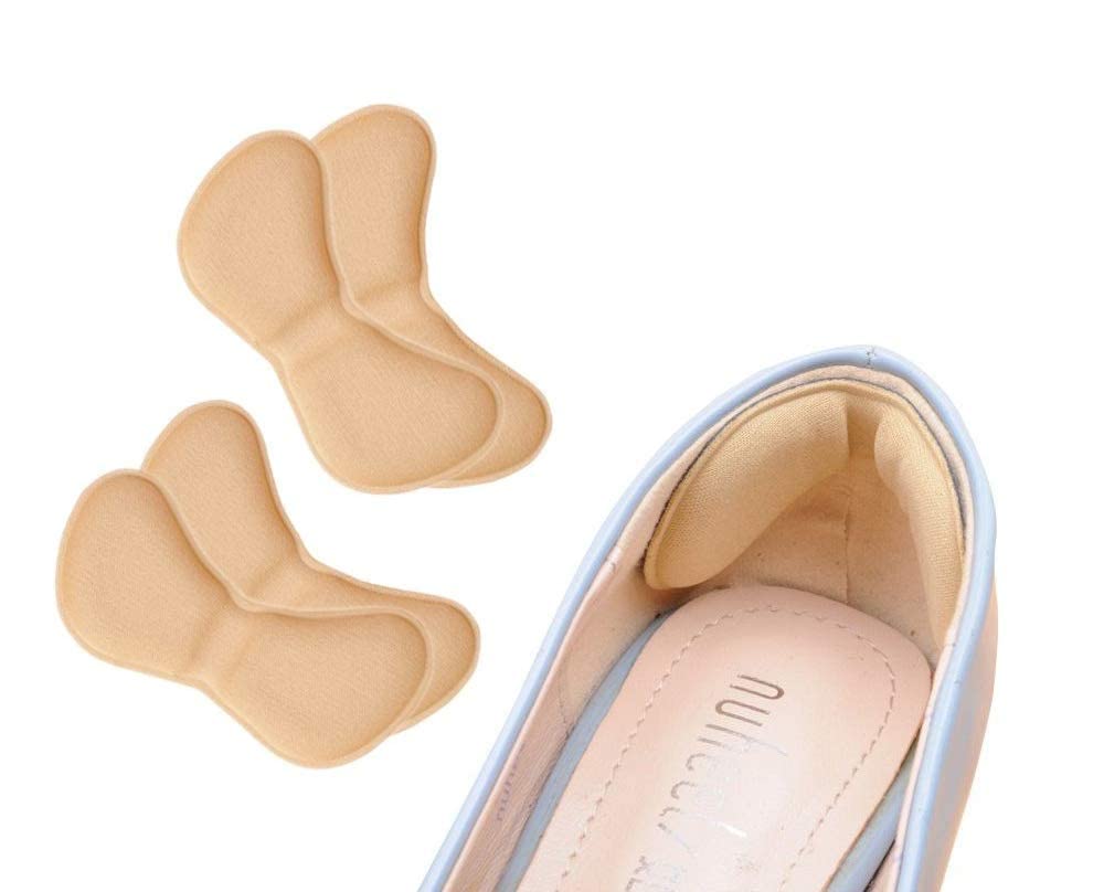 NAPPWENAPPWE Self-Adhesive Heel Cushion Inserts, Pads Grips Liners Heel Cushion Heel Grips for Women and Men Shoes, Cuts, Slipping, and Pain, Shoes Too Big Inserts (Beige) (1 Pair)