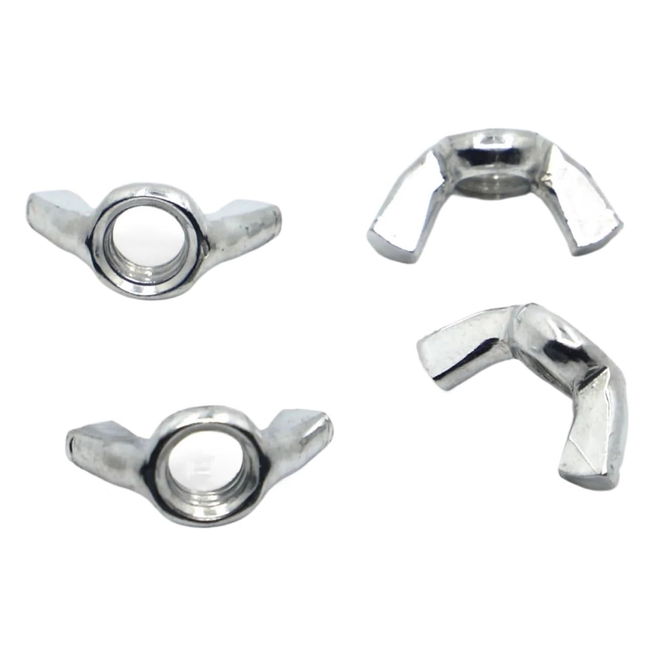 EBZFASO Wing Nuts Assortment Kit, Wing Nuts M3 M4 M5 M6 M8 M10 M12 Zinc Plated Galvanized Hand Tighten 5PC/10PC(M8 5PC)
