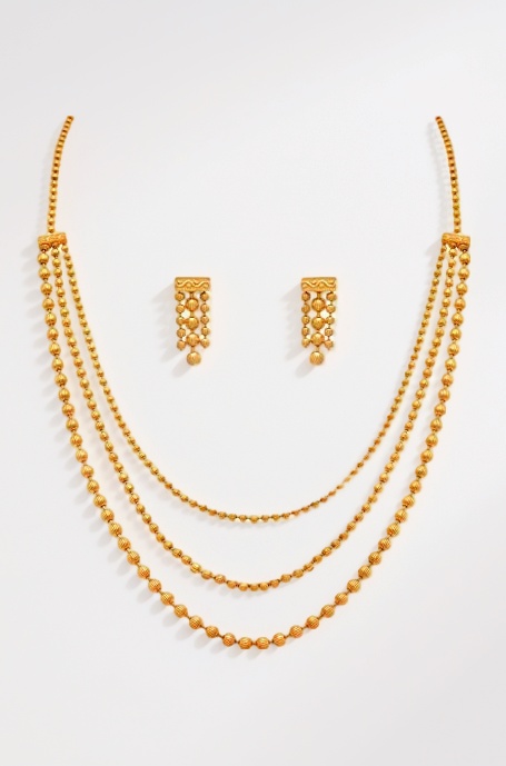 Jewellery for Less Gold Plated Necklace & Earrings Set for Women