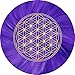 Produktbild atalantes spirit Blume des Lebens Mauspad - Violett Ø 19cm, rund - Energieuntersetzer Kronenchakra - Unterseite MousePad Lebensblume: Moosgummi, schwarz
