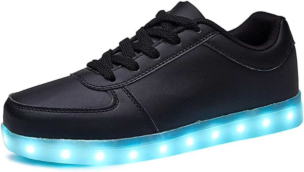 LED Light Up Shoes for Women Men, Low-Top USB Rechargeable Glowing Sneakers, Luminous Dancing Shoes for Party Sports
