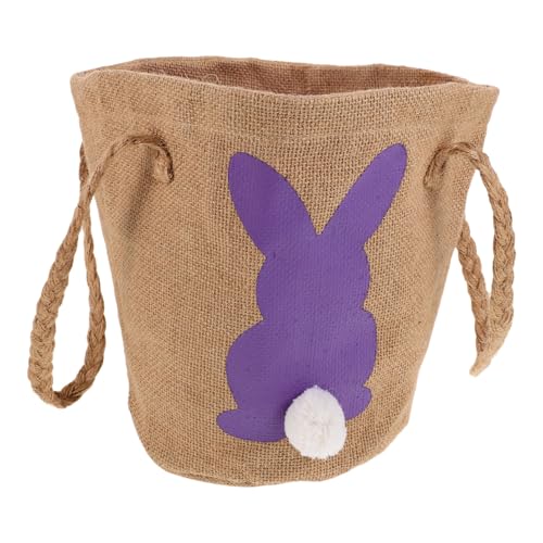 Hoement Easter Bunny Candy Carrier Bag Lightweight Tote Design for Easter Hunts Parties and Holiday Gatherings Versatile Goodie Bag for All Ages