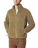 SEMPRE COPERTO: Questa giacca in sherpa ha orli elastici nei polsini e intorno alla base del capo per fornire un eccellente isolamento termico e mantenervi sempre alla temperatura ideale. Il colletto in piedi non è solo stiloso, ma ti aiuterà a proteggere il collo dal freddo e a preservare il calore.