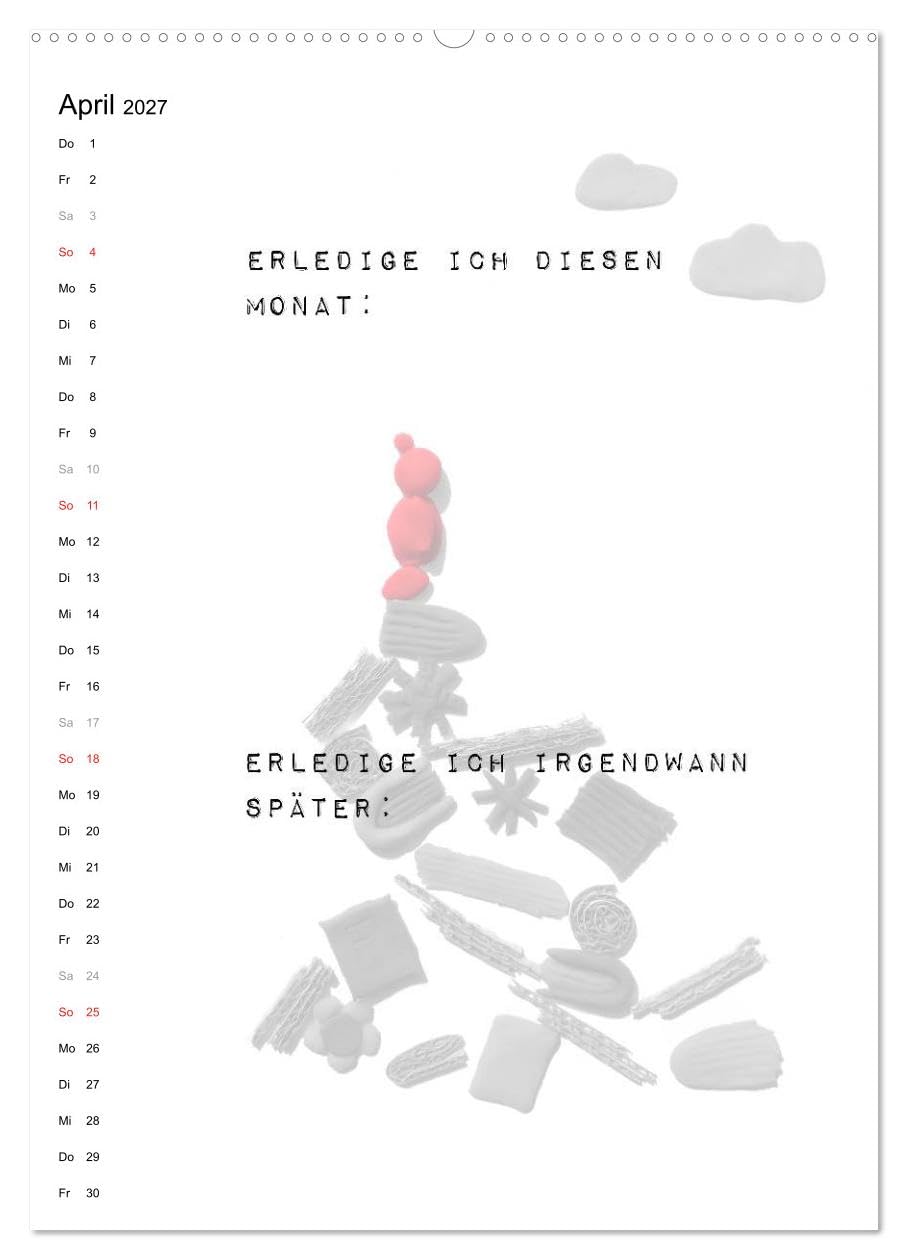 CALVENDO - Projekte und Ideen planen (Wandkalender 2027 DIN A2 hoch), Monatskalender: Planer mit großen Feldern, um Projekte und Ideen im Blick zu behalten