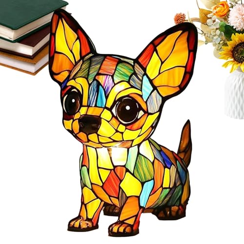 Lampe de table de chevet veilleuse Dog Art Night Light résine chambre