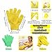 4-Pack SpaGlow Exfoliating Bath Gloves - Body & Face Scrub for Smooth Skin, Prevent Acne, Unclog Pores. Deep Cleansing and Massage Spa Gift Set for Women/Men, Yellow and green