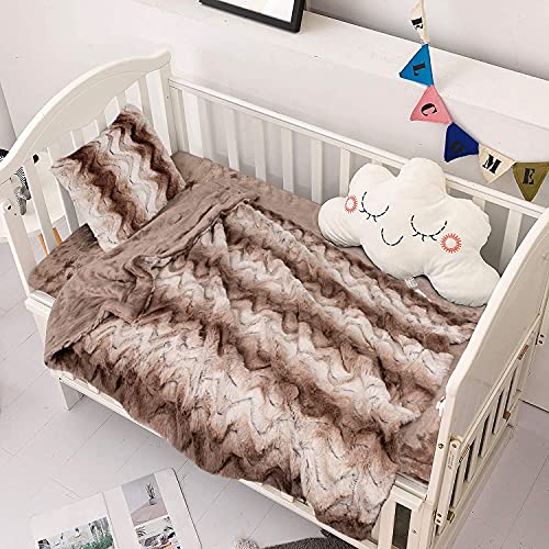 Standard Crib Bedding Set - Toddler Bed 52X28 - Crib Bedding Set Girl - Baby Bedding Crib Set Boy - Nursery Bedding Set - Crib Comforter Set - Set Of 3 Baby Bedding Set. (Brown) #TOP1
