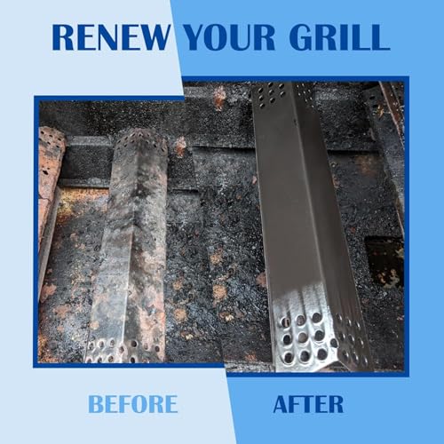 Image of Grill Replacement Parts for Monument 4-Burner 24367 35633 17842 24633 41847NG Gas Grill, Burner Tube Heat Plate, and Igniter Monument Grill Replacement Parts, Stainless Steel Grill Accessories, 4 Pack