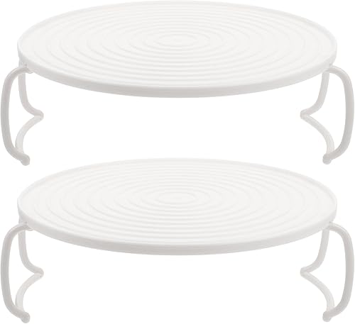 Cabilock Bandeja de comida apiladora de platos de microondas 2 piezas soporte de bandeja de calefacción por microondas Bandeja de vapor para