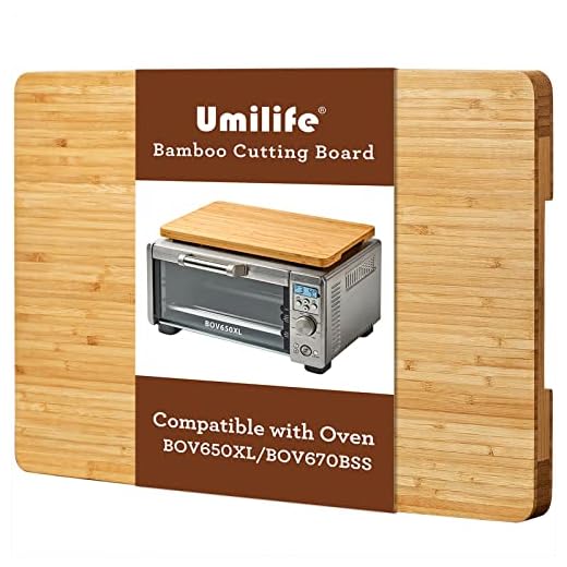 Cutting board Compatible with Breville BOV650XL/BOV670BSS Compact Smart Oven, Accessories for Countertop Toaster Oven, With Heat Resistant Silicone Feet, Creates Storage Space, Protects Cabinets