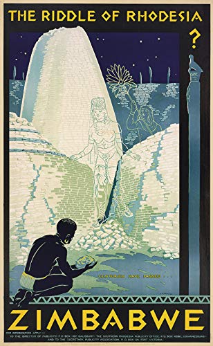 Afrique Zimbabwe Affiche Poster Reproduction/Format Size 50X70 cm Papier 300 GR-Vente du fichier numérique HD Possible Nous Consulter (Boutique : affichevintage.FR)