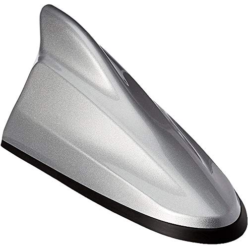 Image of Oshotto Car Shark Fin Roof Antenna Car Antenna Radio FM /AM Car Decorate Compatible with Toyota Etios - (Silver)