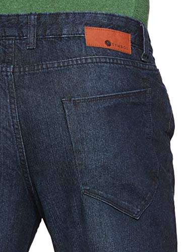 Image of Amazon Brand - Symbol Men's Relaxed Fit Jeans (ADBX-RN-576 Dark Blue 1 34)
