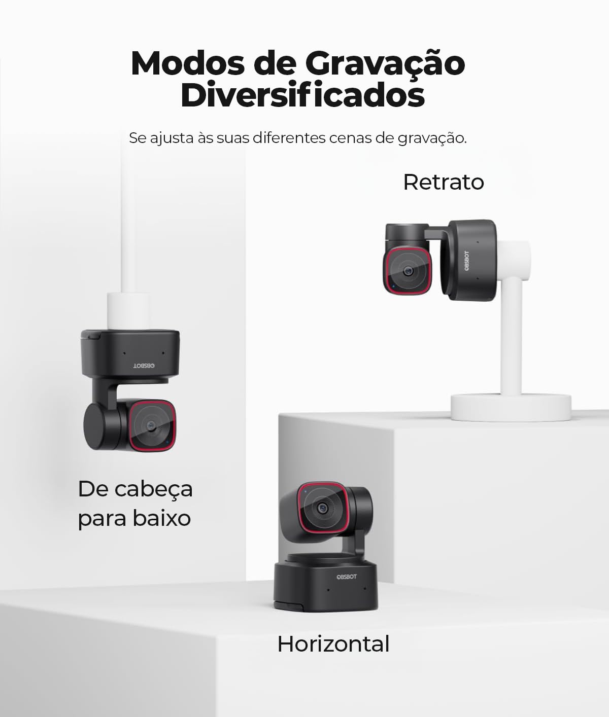 OBSBOT Tiny 2 Lite 4K Webcam PC, câmera de streaming PTZ com