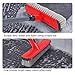 Floor Scrubber with Long Handle, 2 in 1 Scrubbing Brush Stiff Bristle Shower Cleaning Brush for Bathroom, Kitchen, Tub, Carpet, Grout, Tile(Red)