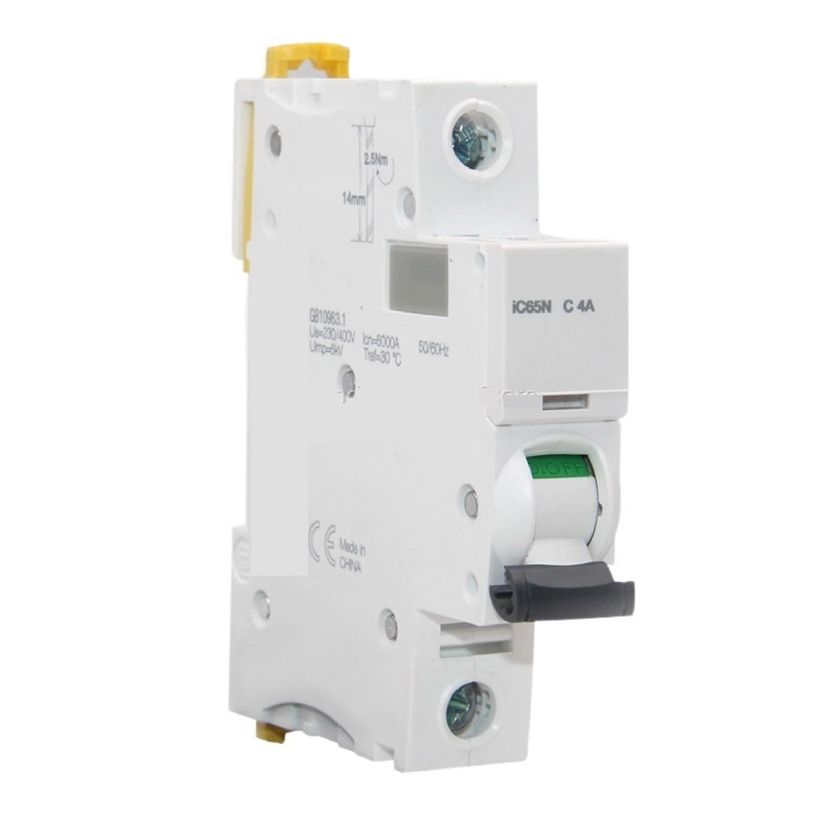 Mini disyuntor de vacío MCB A9F18104 IC65N 1P C4A de alta resistencia térmica 4