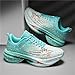 Unisex Fashion Breathable Mesh Lace-Up Running Shoes Platform Comfortable Non-Slip Lightweight Athletic Tennis Training Sneakers Classic Volleyball Baseball Sport Shoes Cyan