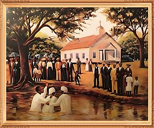 Positive Black Images Black Art Wall Decor- Old Fashioned Baptism thumb #2