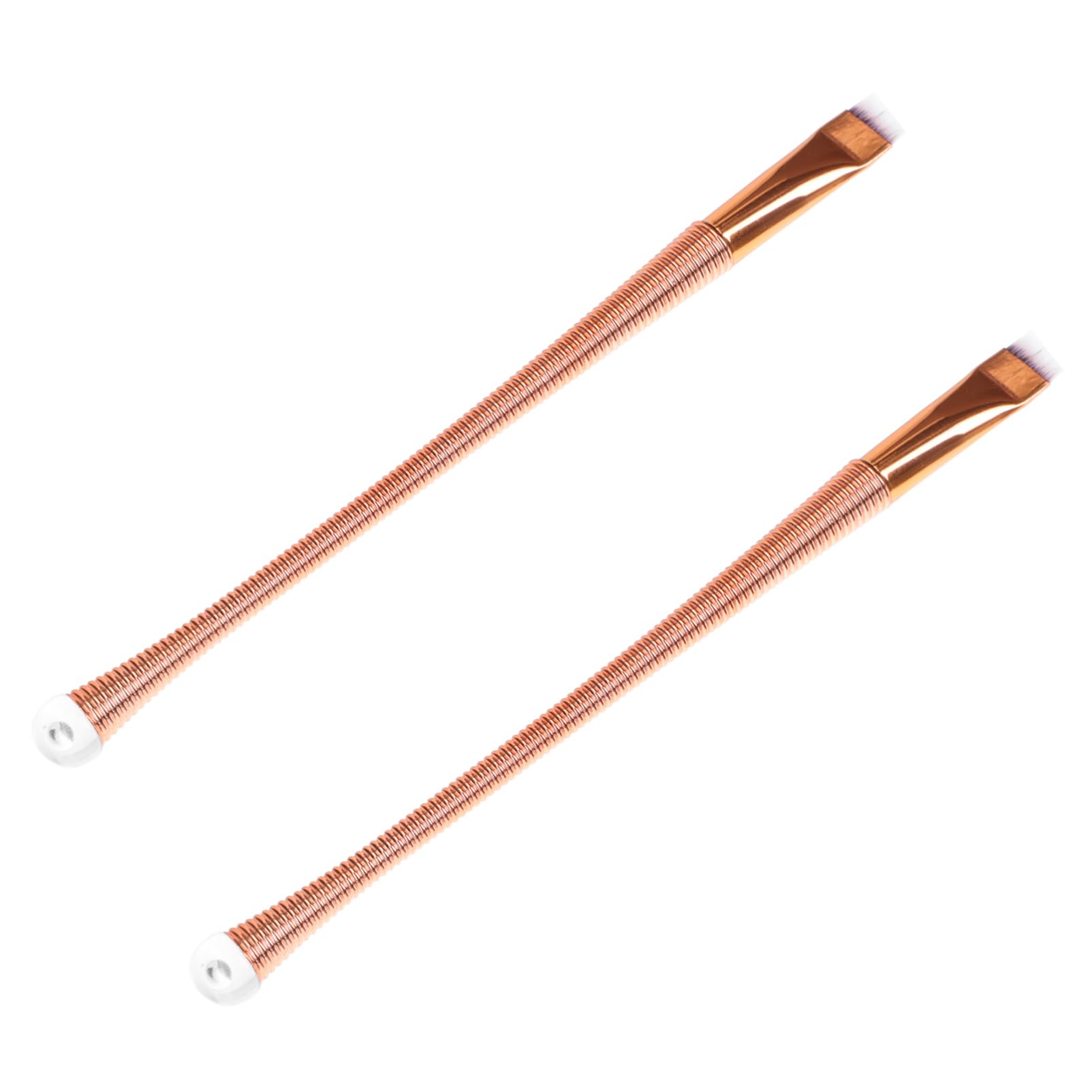 BESTYASH Eyebrow Eye Liner Makeup Tools 2pcs Practical Makeup Brushes Smooth Handle Design