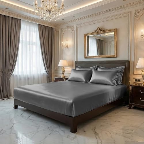 Image of 100% Pure Bamboo Fitted Sheet for King Size Bed - Silky Soft, Breathable & Skin-Safe, Oeko-Tex Certified Premium Bedding, Full Elastic Deep Pocket Bedsheet for Aesthetic Home Decor (King /Ivory)
