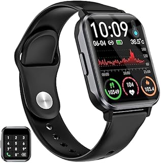 Gardien Smartwatch Damen Herren mit Telefonfunktion, 1.83’’ Fitness Armbanduhr Fitnessuhr Smart Watch Uhr mit 100+ Sportmodi Pulsuhr Blutdruck SpO2-Monitor Schlafmonitor Schrittzähler für iOS Android