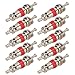 01 02 015 Noyau de Valve, 10 pièces Bonne étanchéité à l'air résistance au vieillissement Noyau de Valve de Pneu cuivre nickelé pour Motos pour vélos