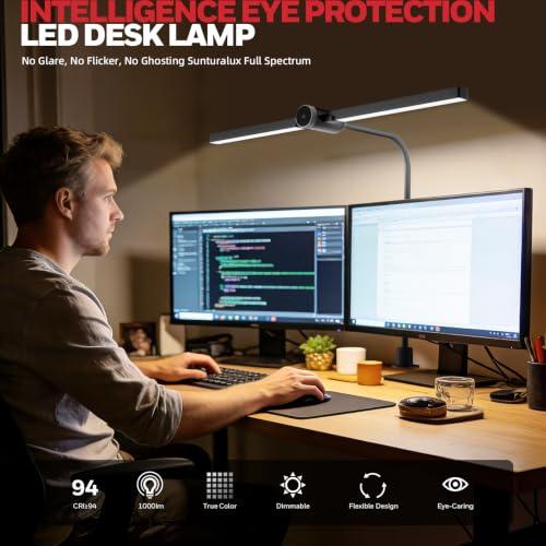 Image of Honeywell HJ4 Desk Lamp with Clamp, Sunturalux Desk Lamps for Home Office