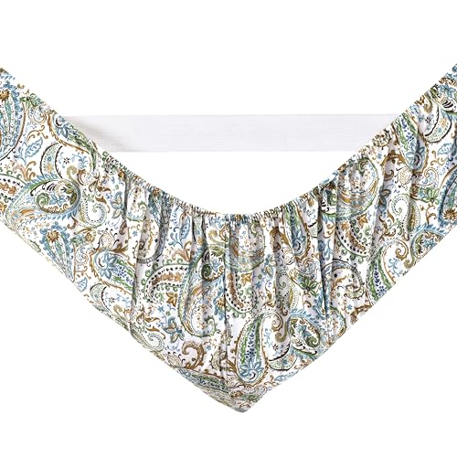 Image of Elegant Comfort Softest and Coziest 4-Piece Sheet Set - 1500 Premium Hotel Quality Microfiber - Deep Pocket, Wrinkle Resistant 4-Piece Paisley Pattern Bed Sheet Set, Twin, Paisley Teal