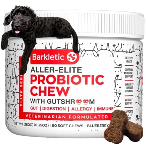 Barkletic Dog Probiotics – Vet-Formulated Soft Chews for Gut, Immune & Skin Support, Allergen-Smart, Clean Ingredients | 60 Chews