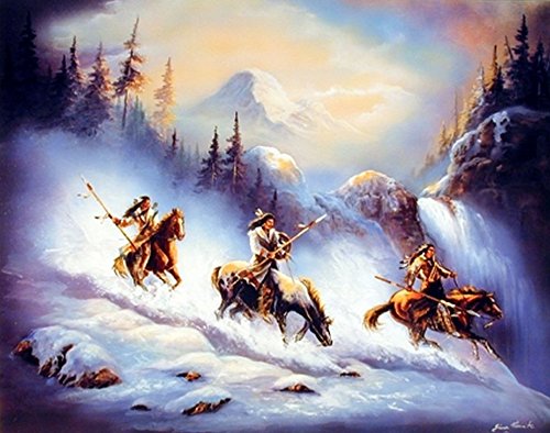 Impact Posters Gallery Native American Indian Warrior Eagle Spirit Horse Picture 16X20 Four Set Wall Decor Art Print Poster #TOP3