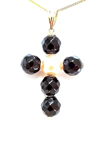 EXQUISITE HANDMADE Christian present 18k Gold Cross Gift for Birthday solid 18K GOLD Bail &18k Cross tips Artistically Inserted Crucifix Religious