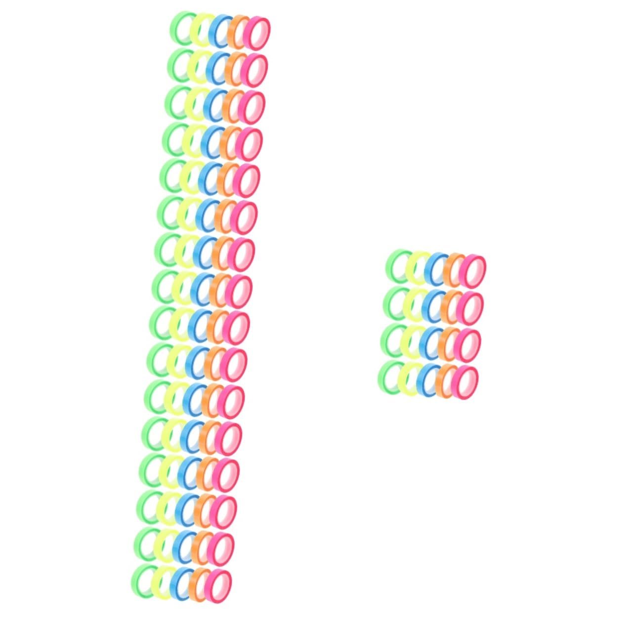 Alipis 100 Rollen wasserfester Index-Aufkleber lange Textmarkerbänder Neon-Seitenmarkierungen Magnetband Bücherregale Buch-Klebestreifen Highlighter-Tape abnehmbar Anmerkungen Buchung