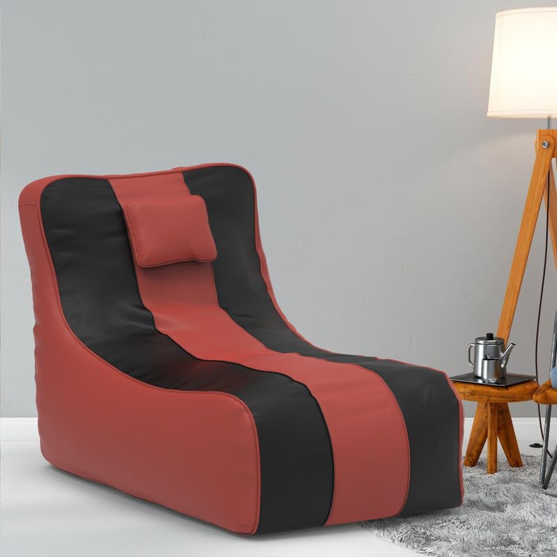 Biggie Bean Bag Cover XXXXXL Lounger Bean Bag - Official : SerenityRest Bean Bag Lounger (Brown Black-Color : Tan)-image-49