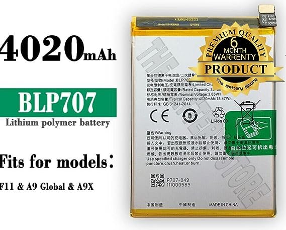 Image of Original BLP707 Battery for Oppo F11 / CPH1913 / CPH1911 / Battery with 6 Month Warranty****(Y00000113)