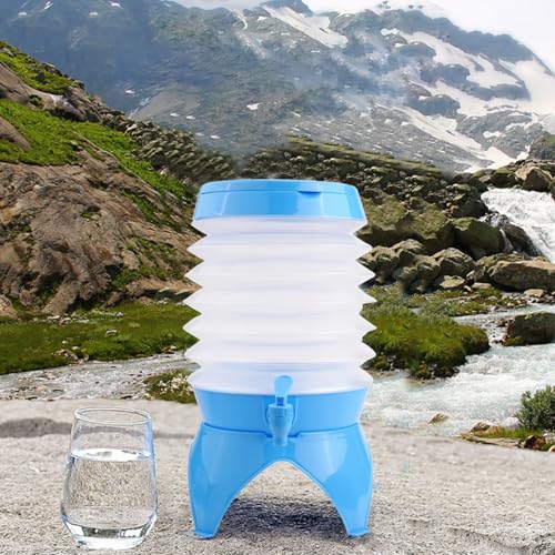 Distributeur d'eau pliable 9,5L avec robinet et support stable - 8