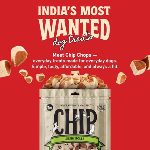 Image of Chip Chops Dog Treat, 70g, Tasty & Nutritious Dog Snack (Sushi Rolls, Pack of 1)