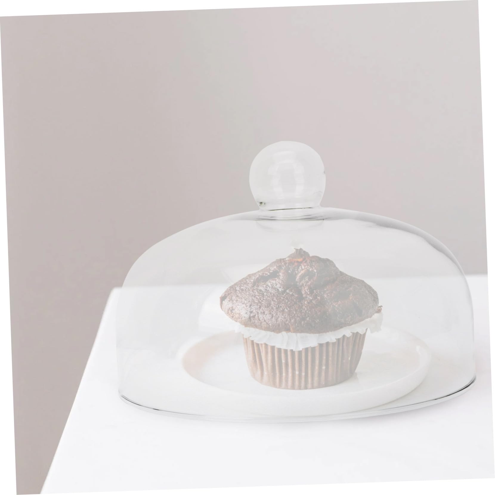 LIFKOME Tapa Protectora de Vidrio para Pasteles y Postres, Cubierta Antisalpicaduras para Microondas, Diseño Transparente para Uso en Cocina Familiar